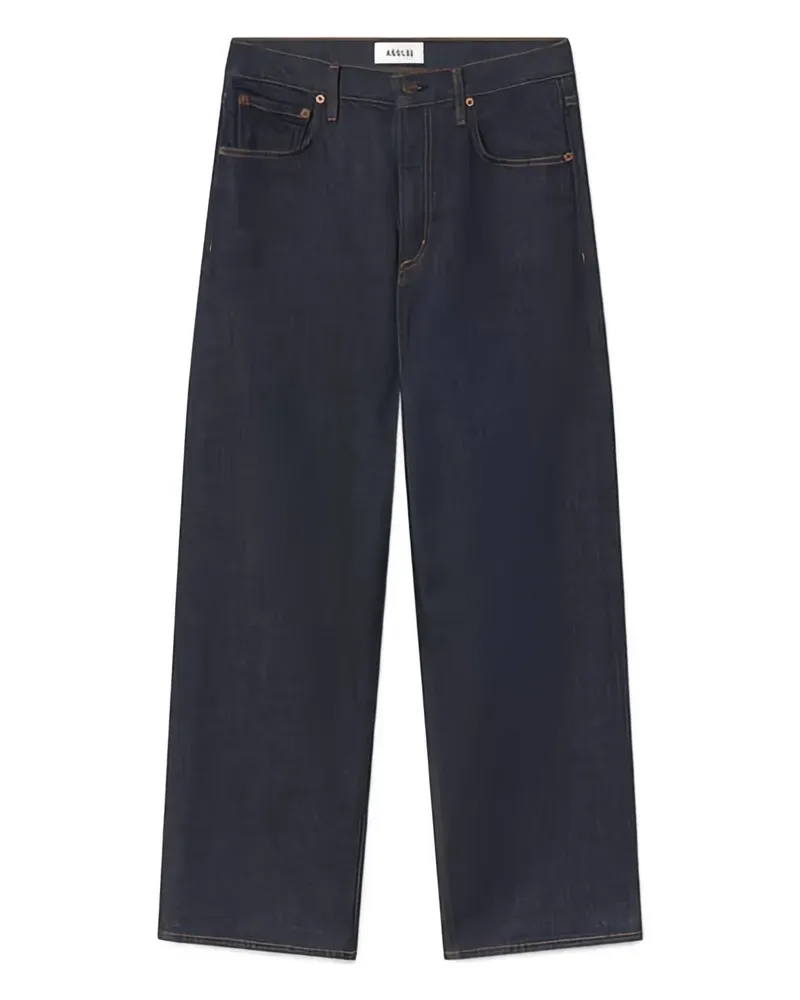 AGOLDE Weite High-Waist-Jeans - Blau Blau