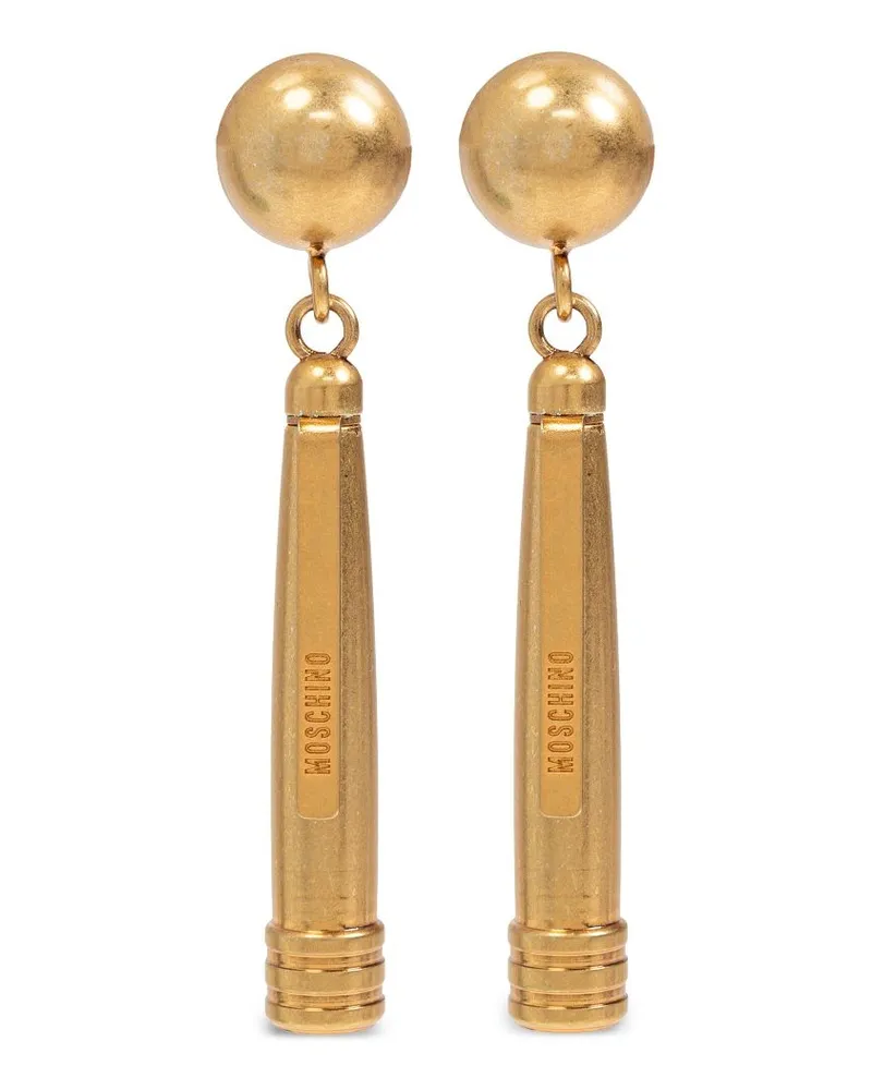 Moschino Gravierter Ohrclip - Gold Gold