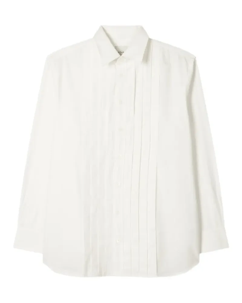 Paul Smith white pleat-front cotton shirt - Weiß Weiß
