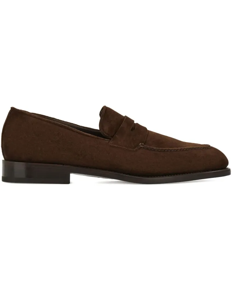 Ferragamo Tramezza Penny-Loafer mit Doppelnaht - Braun Braun
