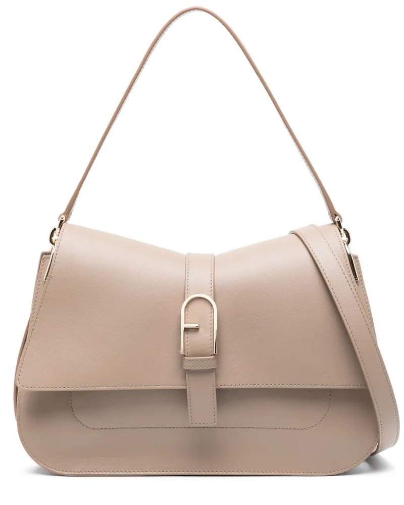 Furla Große Flow Schultertasche - Grau Grau