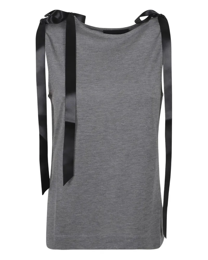 Simone Rocha Oberteil mit Schleifendetail - Grau Grau