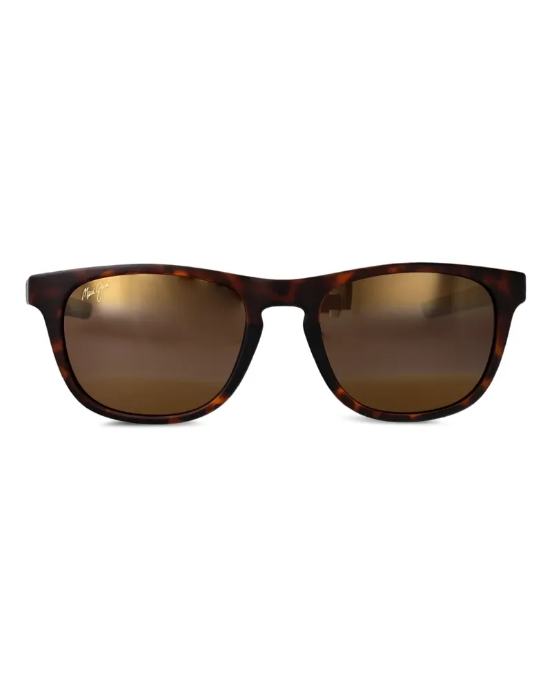 Maui Jim Melemele Sonnenbrille mit rundem Gestell - Braun Braun