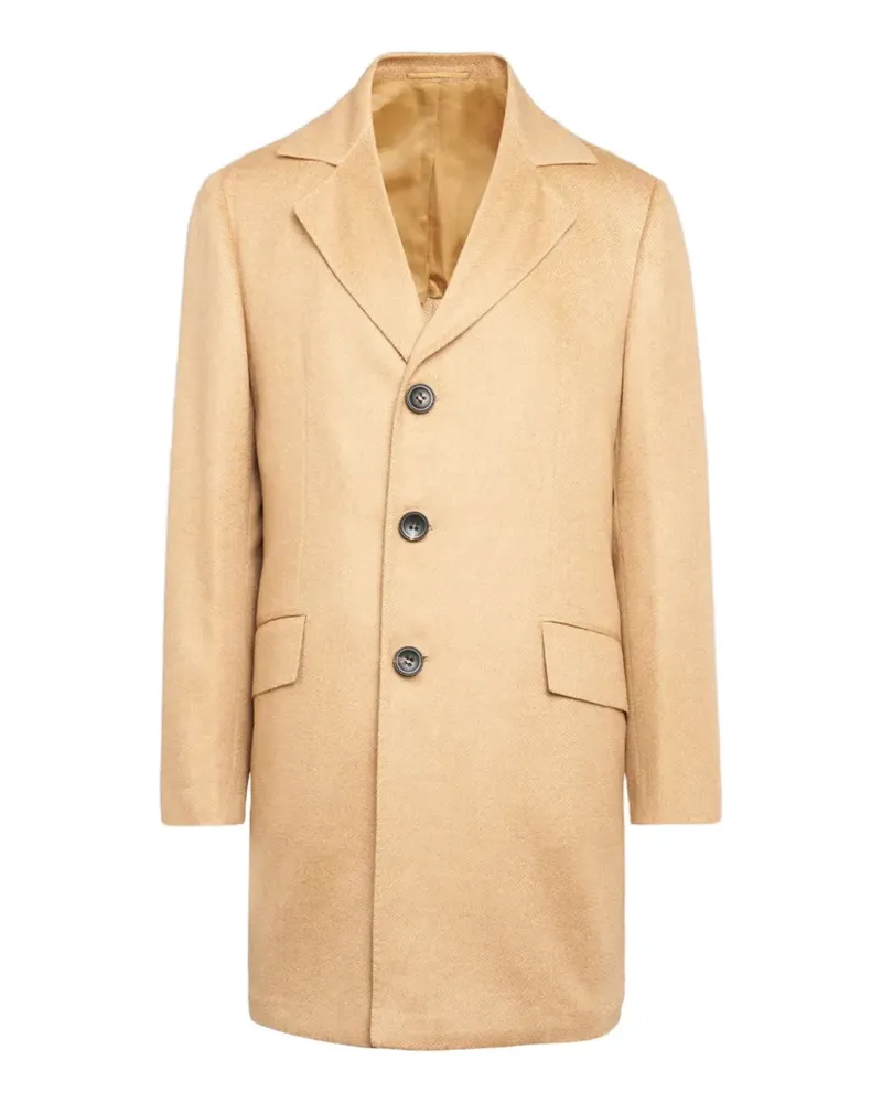 Kiton Einreihige Cabanjacke mit Twillmuster - Nude Nude