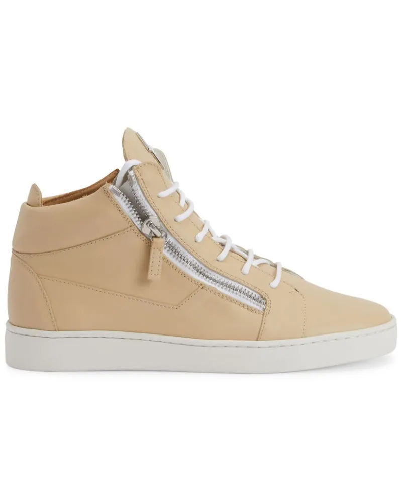 Giuseppe Zanotti Frankie Sneakers mit Logo-Schild Nude