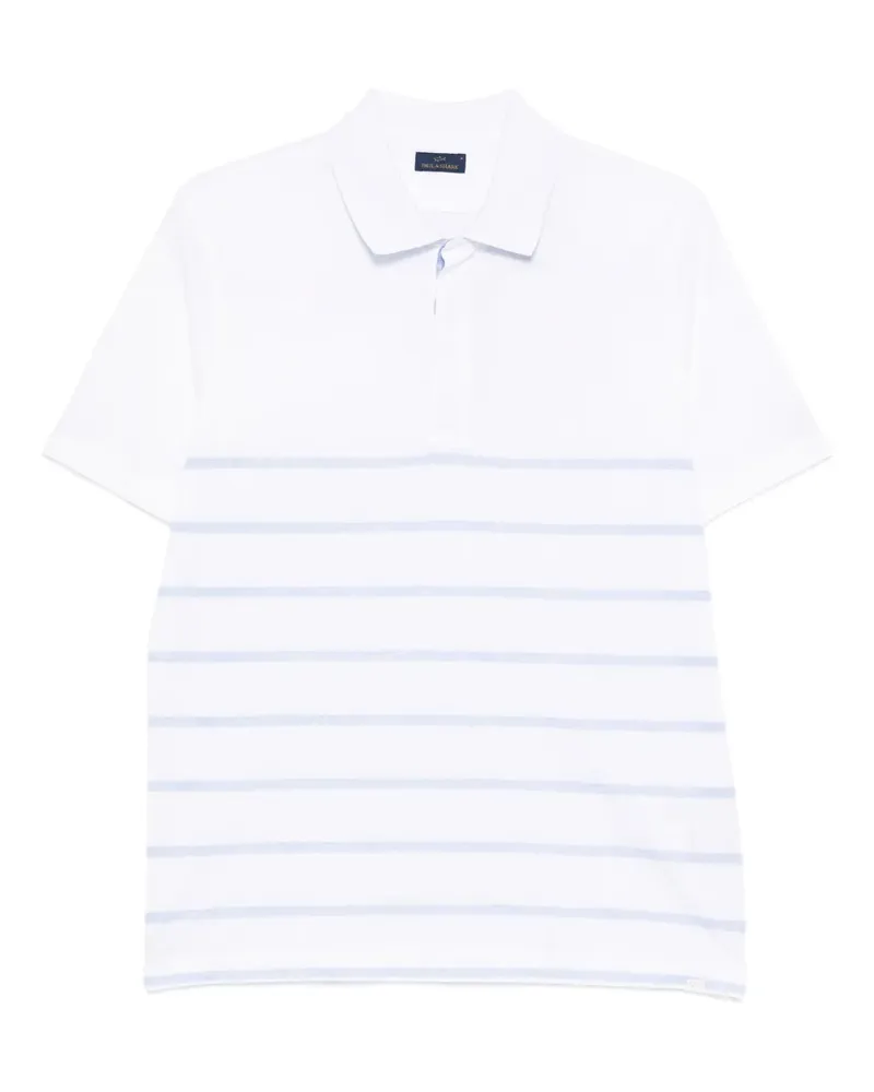 Paul & Shark Gestreiftes Poloshirt - Weiß Weiß