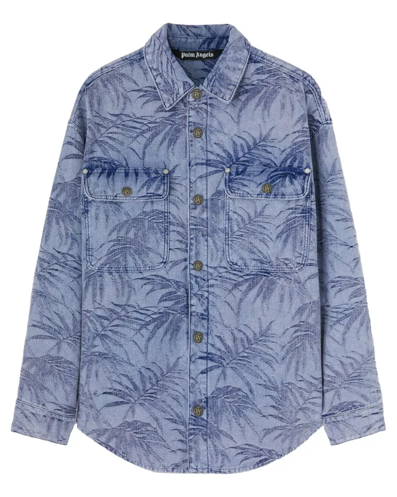 Palm Angels Palms Jeanshemd - Blau Blau
