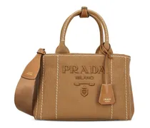 Kleiner Jardinière Tote Bag mit Logo-Prägung - Braun