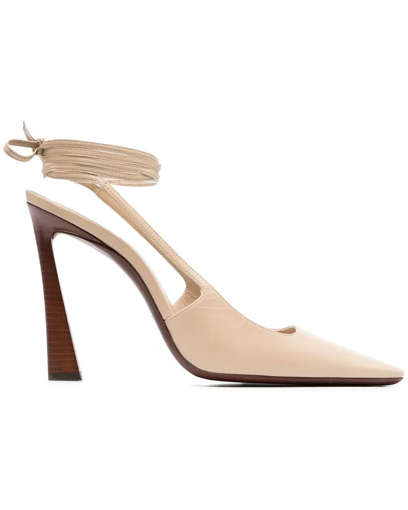 Saint Laurent Blade Slingback-Pumps 90mm - Nude Nude