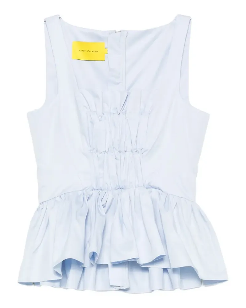 Marques ' Almeida gathered top - Blau Blau