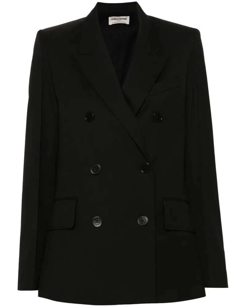 Zadig & Voltaire Doppelreihiges Sakko - Schwarz Schwarz