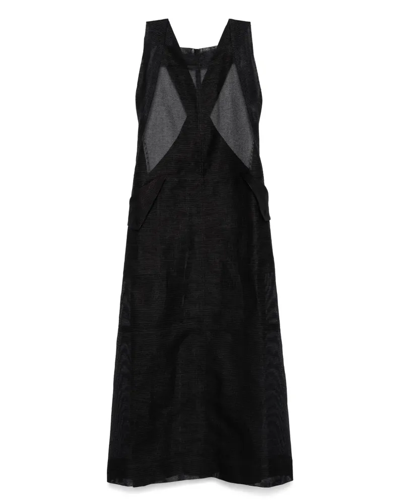 Issey Miyake Ärmelloses Midikleid - Schwarz Schwarz