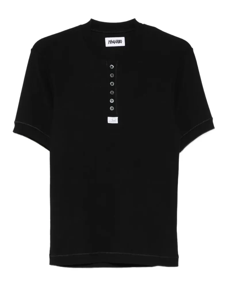 Magliano Nudo Serafino ribbed T-shirt - Schwarz Schwarz