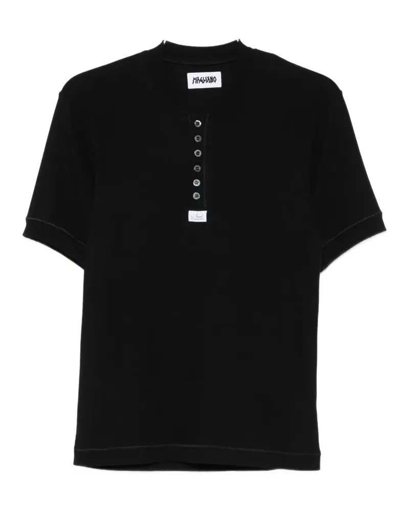 Magliano Nudo Serafino ribbed T-shirt - Schwarz Schwarz