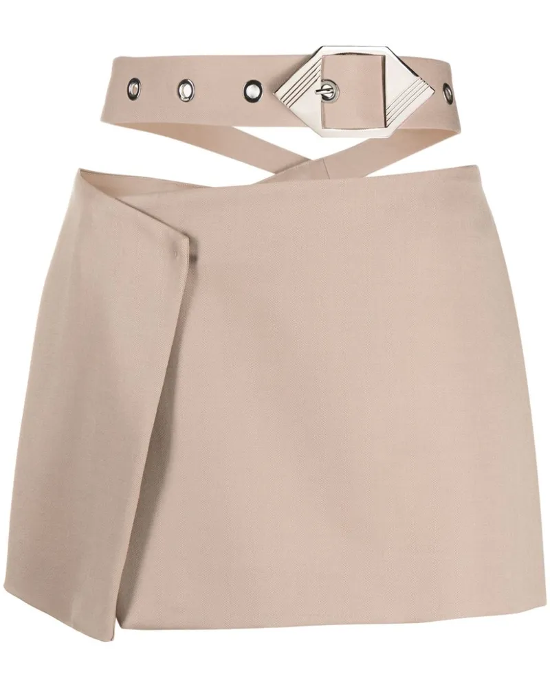 ATTICO Asymmetrischer Minirock - Nude Nude