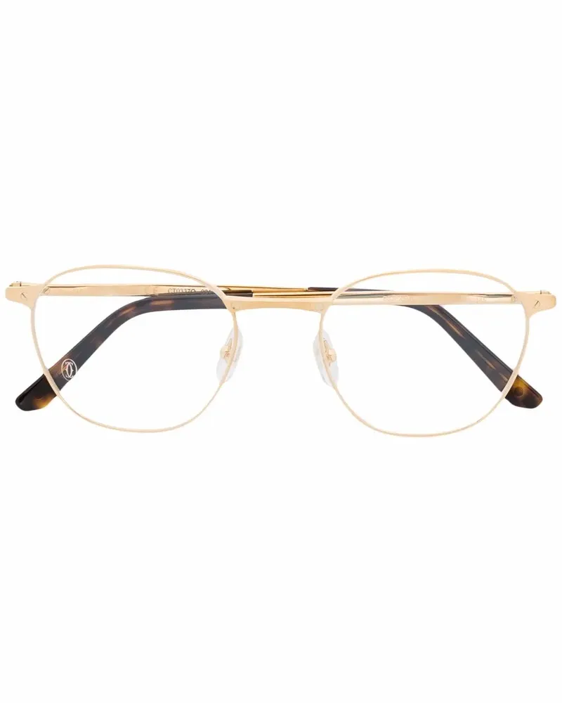 Cartier Brille mit rundem Gestell - Gold Gold