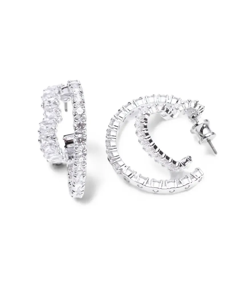 Swarovski Matrix hoop earrings - Silber Silber