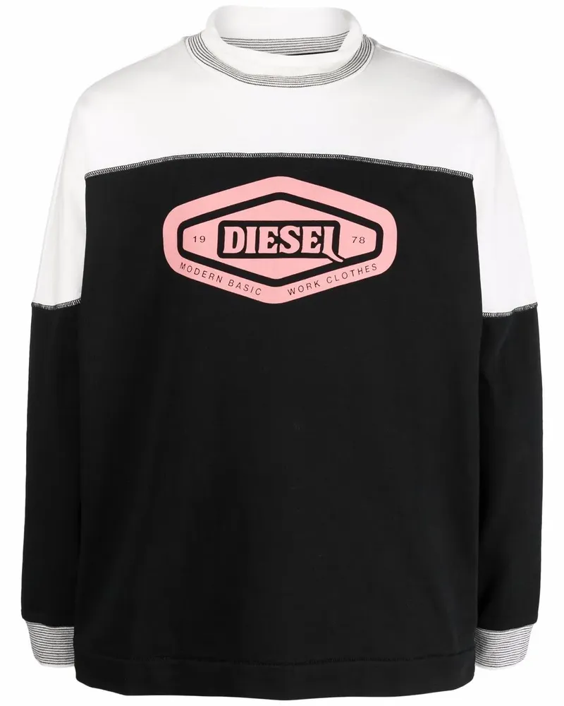 Diesel Pullover mit Stehkragen - Schwarz Schwarz