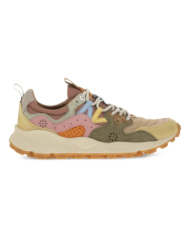 Flower MOUNTAIN Yamano 3 suede-panelled sneakers - Nude Nude