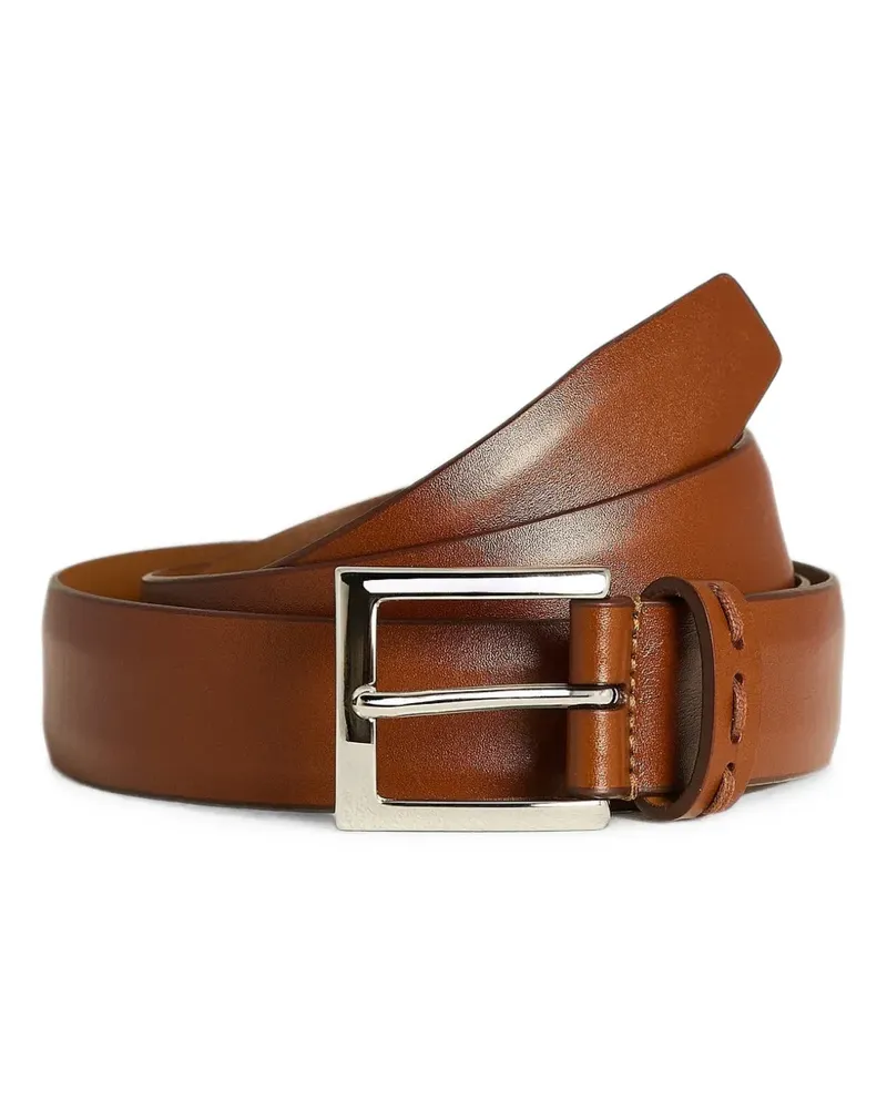 Kiton Gürtel mit Glanzoptik - Braun Braun