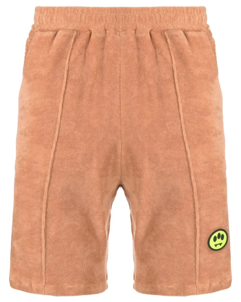 BARROW Shorts aus Frottee mit Logo-Patch - Braun Braun