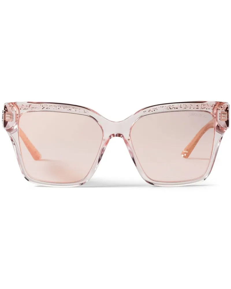 Jimmy Choo Giava Sonnenbrille mit eckigem Gestell - Rosa Rosa