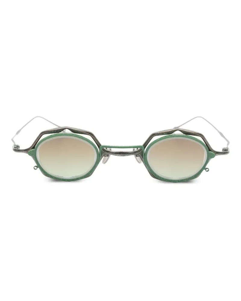 RIGARDS x Ziggy Chen geometric-frame clip-on glasses - Grün Grün