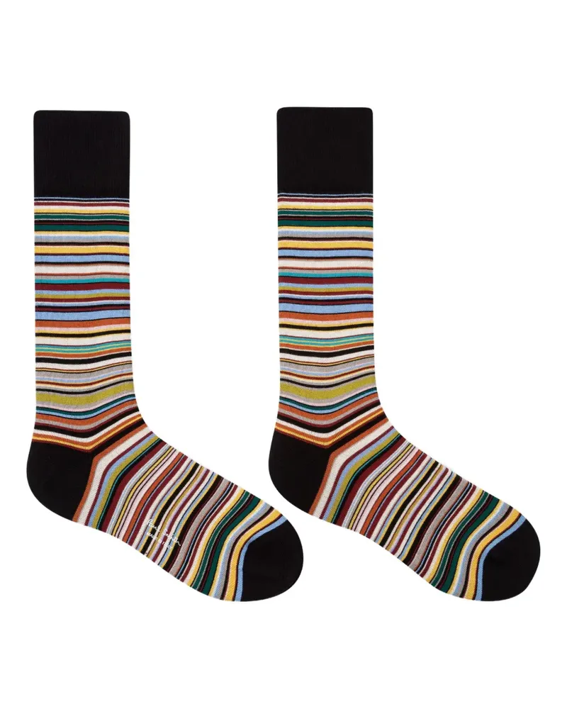 Paul Smith Gestreifte Socken - Schwarz Schwarz