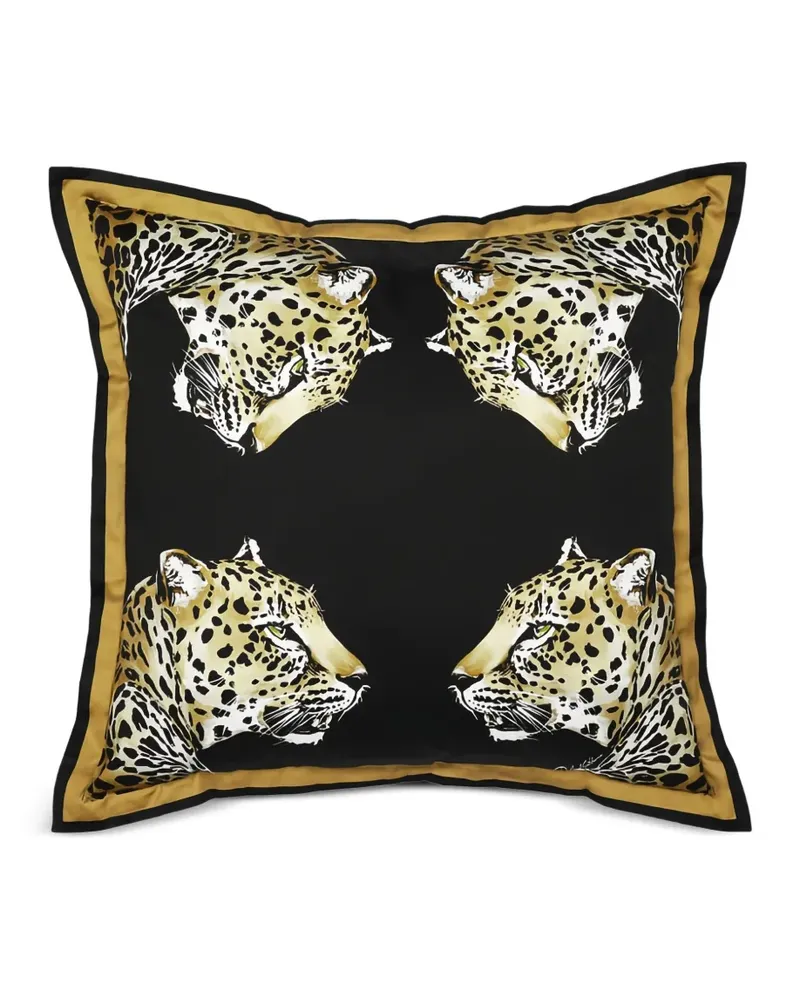 Dolce & Gabbana Kissen mit Leoparden-Print - Schwarz Schwarz