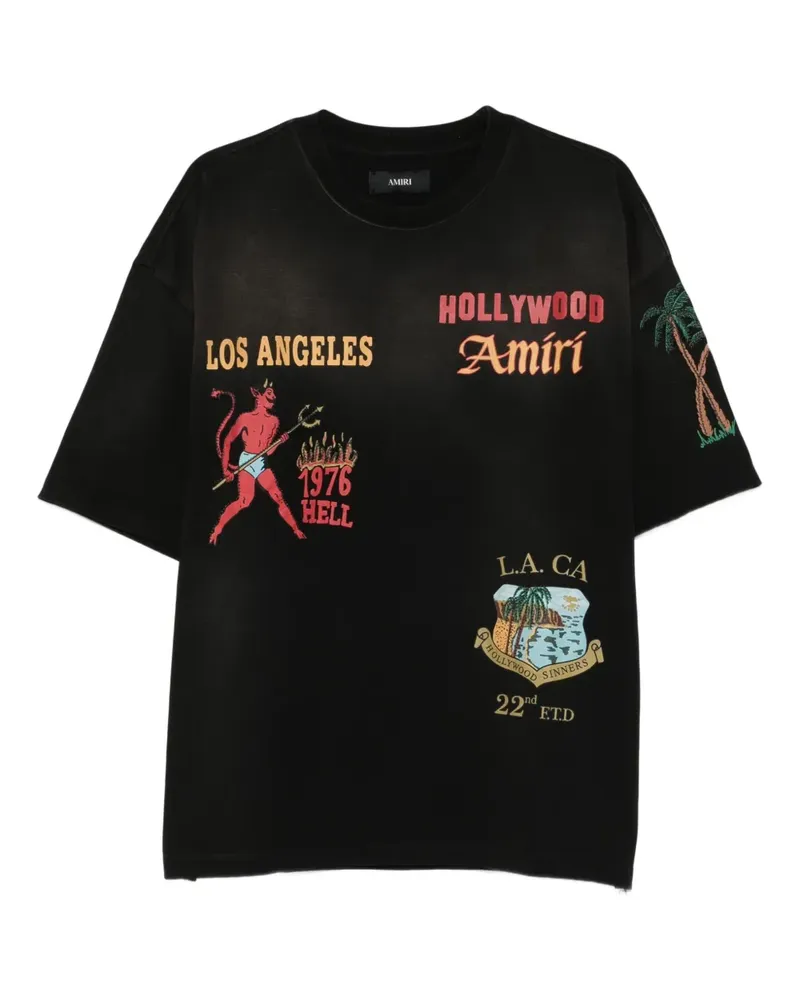 Amiri T-Shirt mit grafischem Print - Schwarz Schwarz