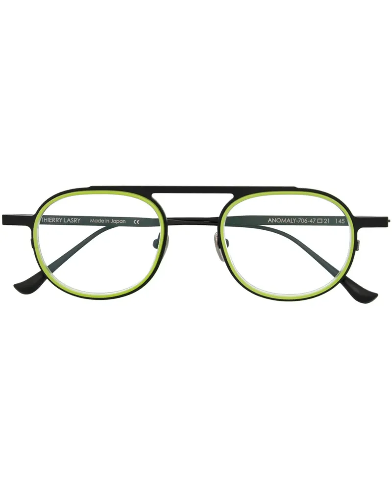 Thierry Lasry Brille mit rundem Gestell - Schwarz Schwarz