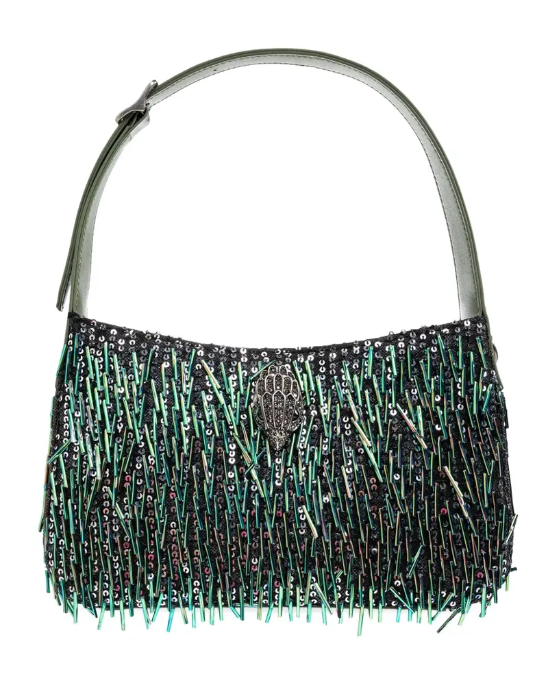 Kurt Geiger Bond Schultertasche mit Pailletten - Grün Grün