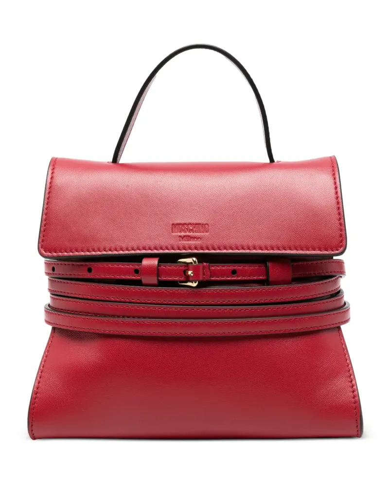 Moschino Tie Me Mini-Tote Bag mit Gürtel - Rot Rot