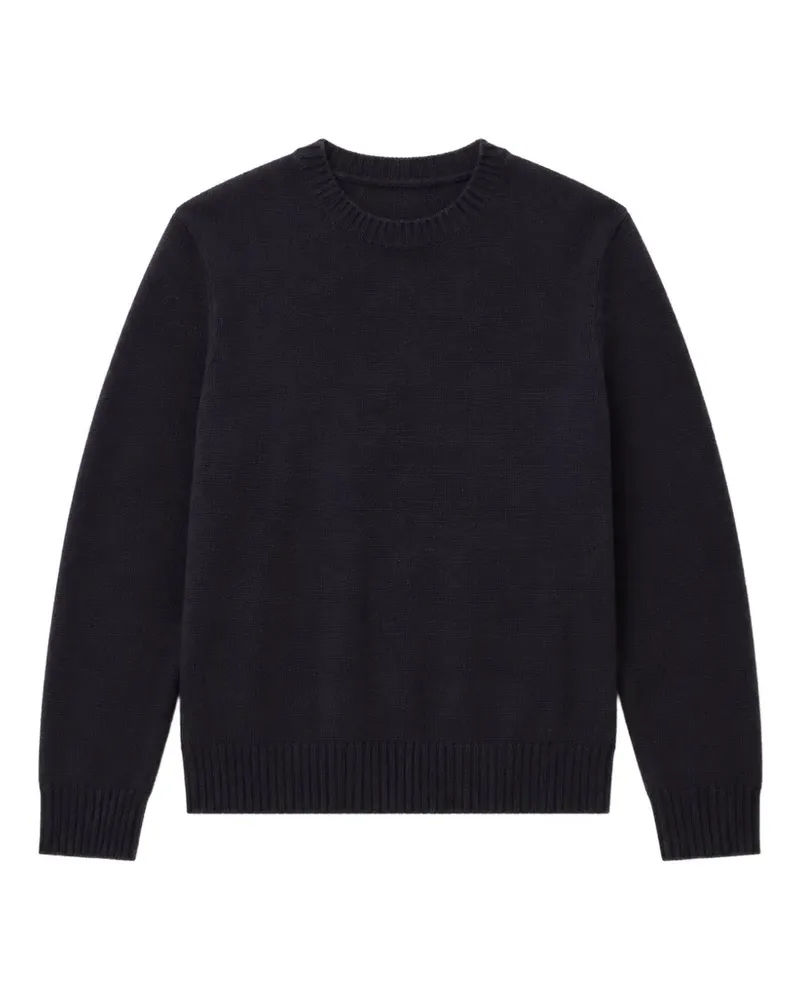 Officine Generale My Crew ribbed-trim sweater - Blau Blau