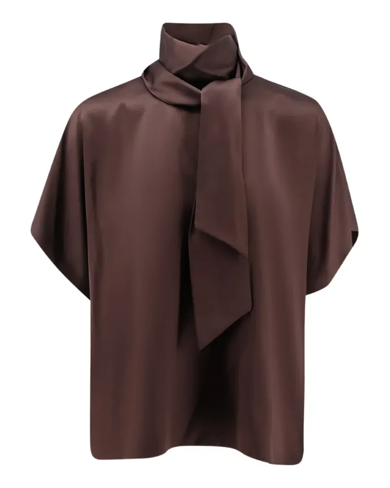 Brunello Cucinelli Bluse mit Schaldetail - Braun Braun