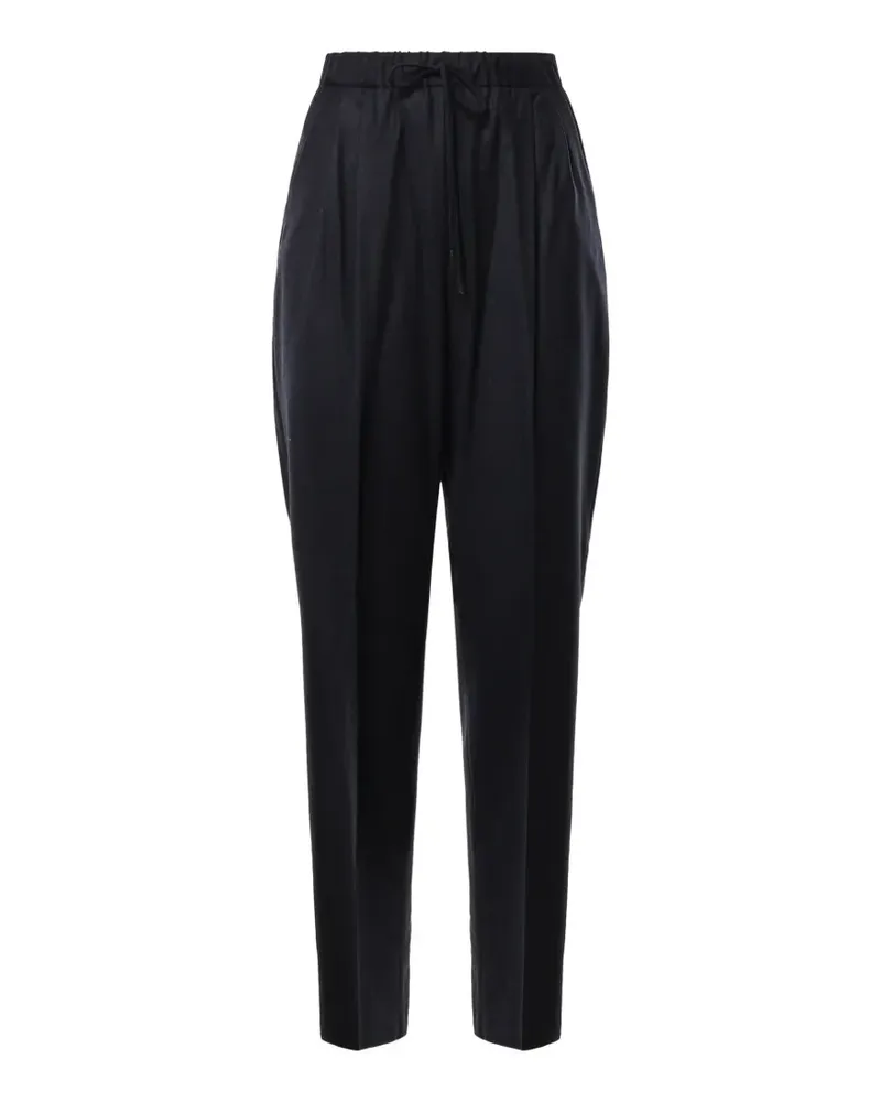 Max Mara drawstring-waist pleated trousers - Schwarz Schwarz