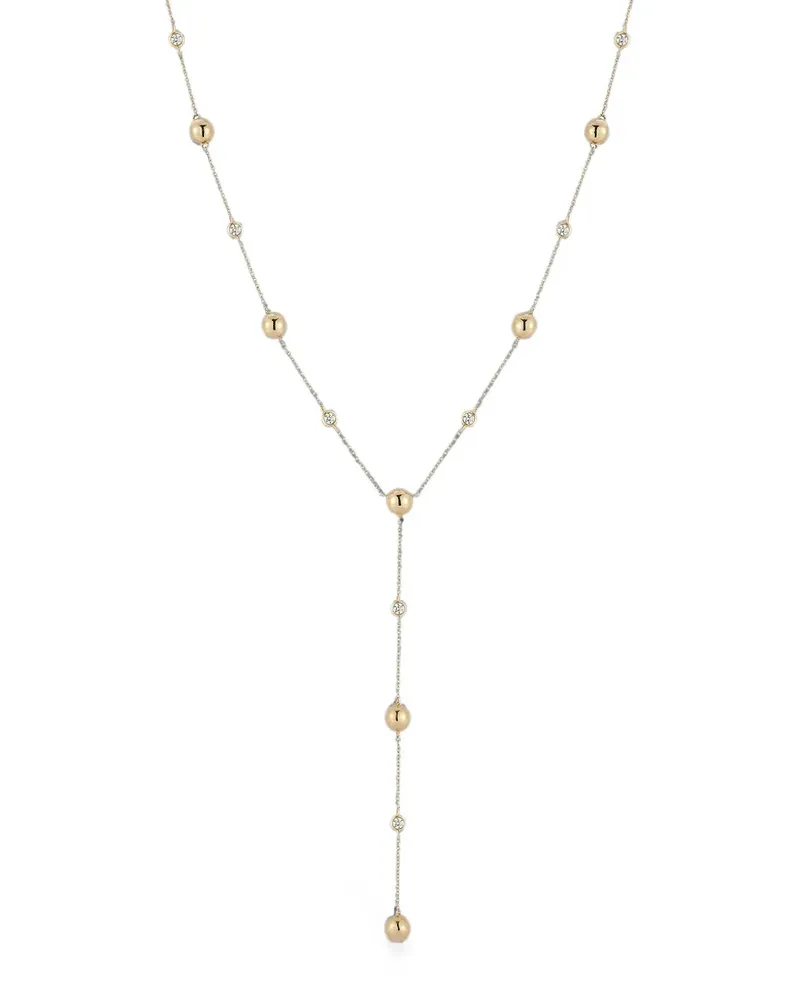 Dana Rebecca Designs Sadie Pearl and diamond necklace - Gold Gold