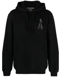 maharishi Hoodie mit reflektierendem Drachen Schwarz