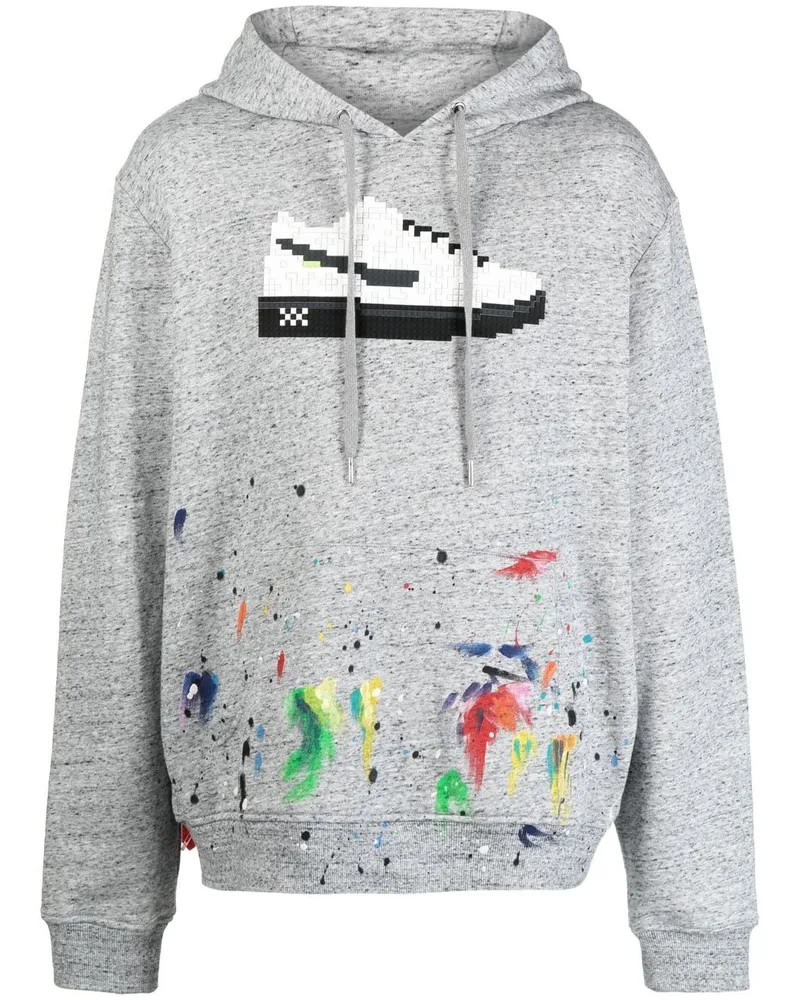 Mostly Heard Rarely Seen Hoodie mit Farbklecks-Print - Grau Grau