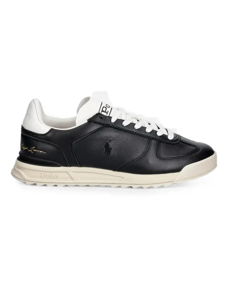 Ralph Lauren Varick Sneakers mit Logo - Schwarz Schwarz