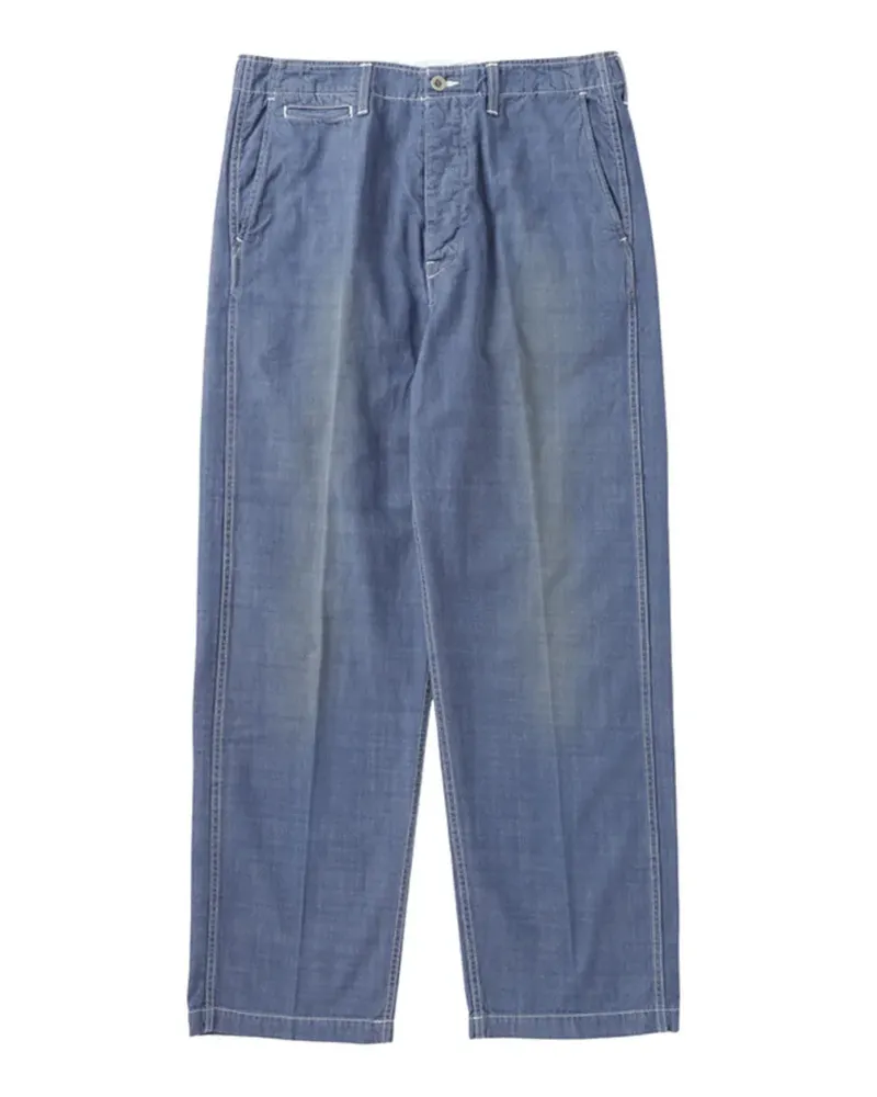 Visvim Walker buckle-strap chino trousers - Blau Blau