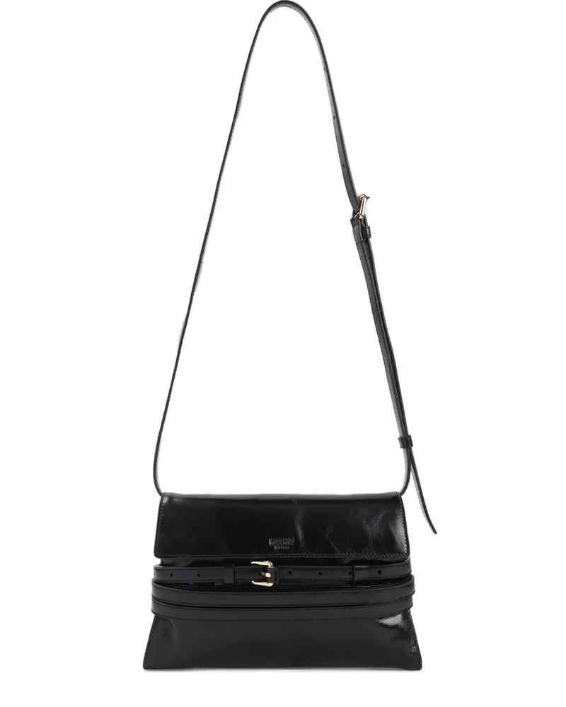Moschino Schultertasche mit Schnallenverschluss - Schwarz Schwarz