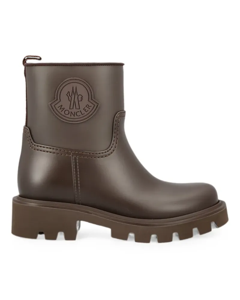 Moncler Kickstream Stiefeletten mit Logo - Braun Braun