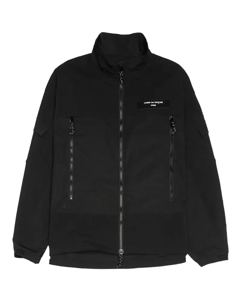 Comme des Garçons logo-patch panelled jacket - Schwarz Schwarz