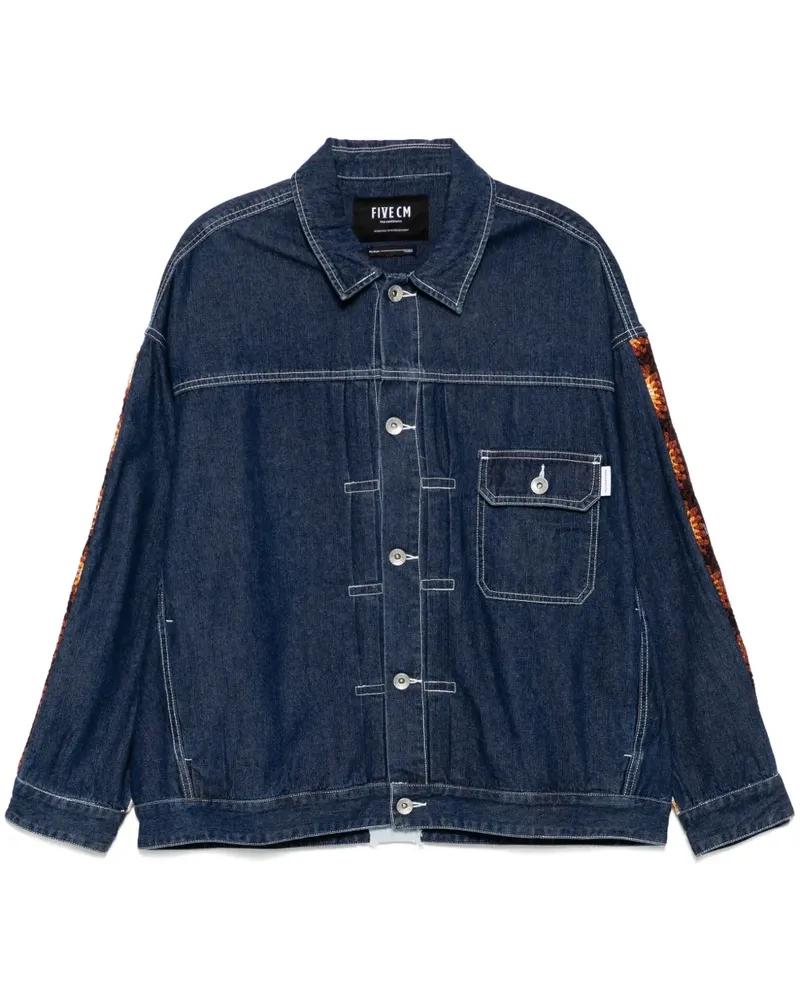 FIVE CM Klassisches Jeanshemd - Blau Blau