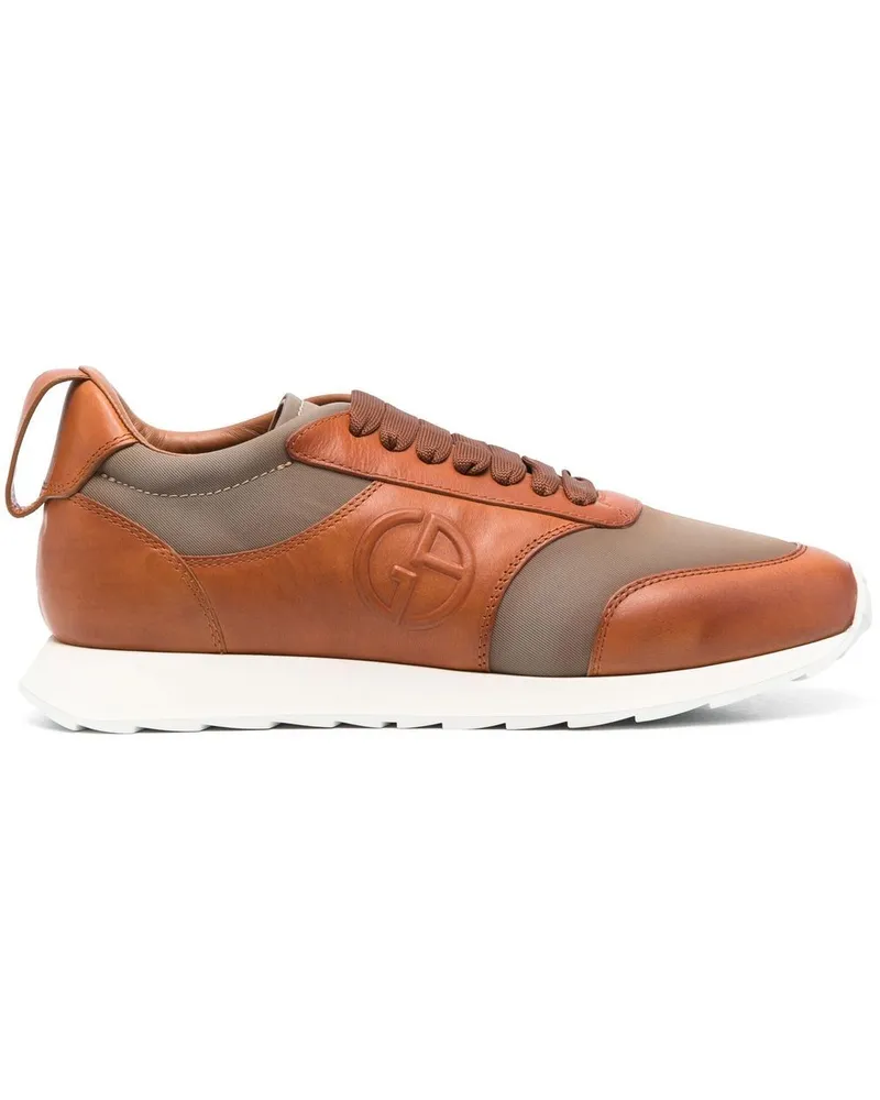 Giorgio Armani Sneakers mit Kontrasteinsätzen - Braun Braun