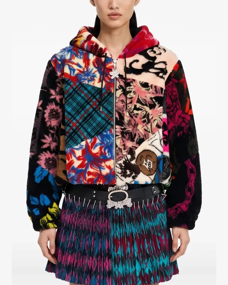 CHOPOVA LOWENA patchwork oversized hoodie - Schwarz Schwarz