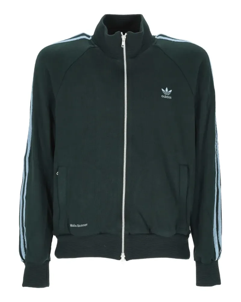 adidas x Wales Bonner logo-embroidered side-stripe sweatshirt - Grün Grün