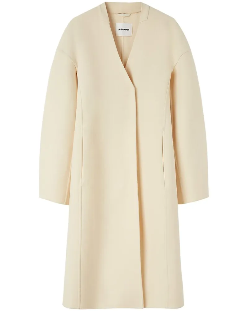 Jil Sander Mantel mit langen Ärmeln Nude