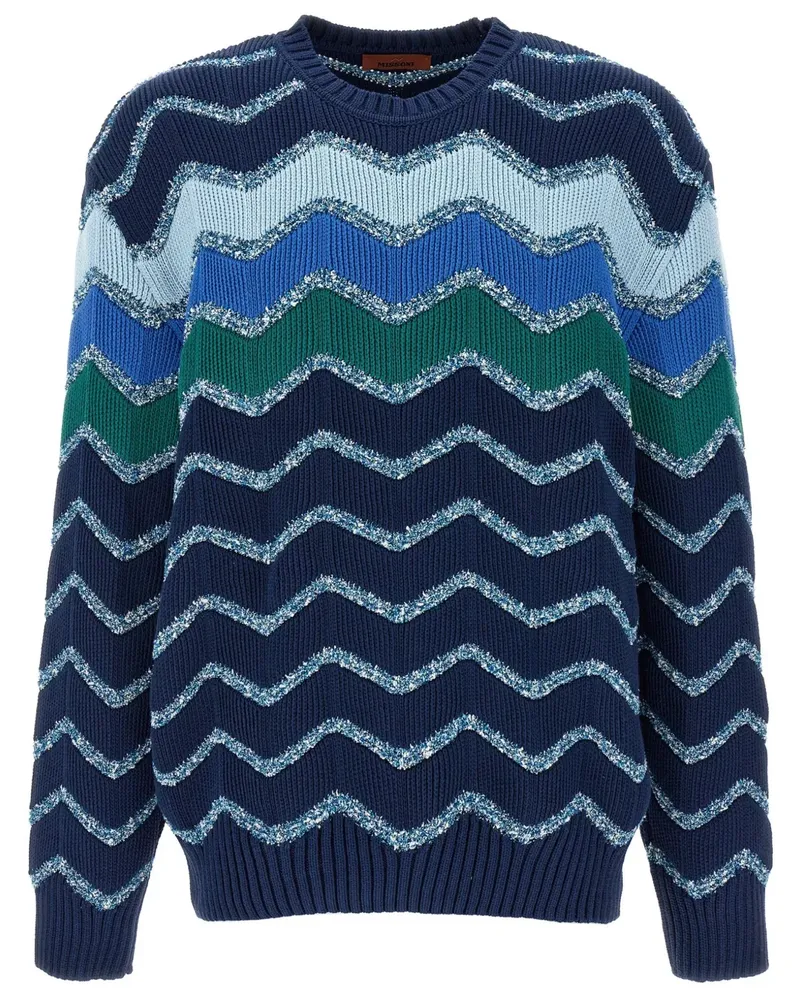 Missoni Pullover mit Zickzackmuster - Blau Blau